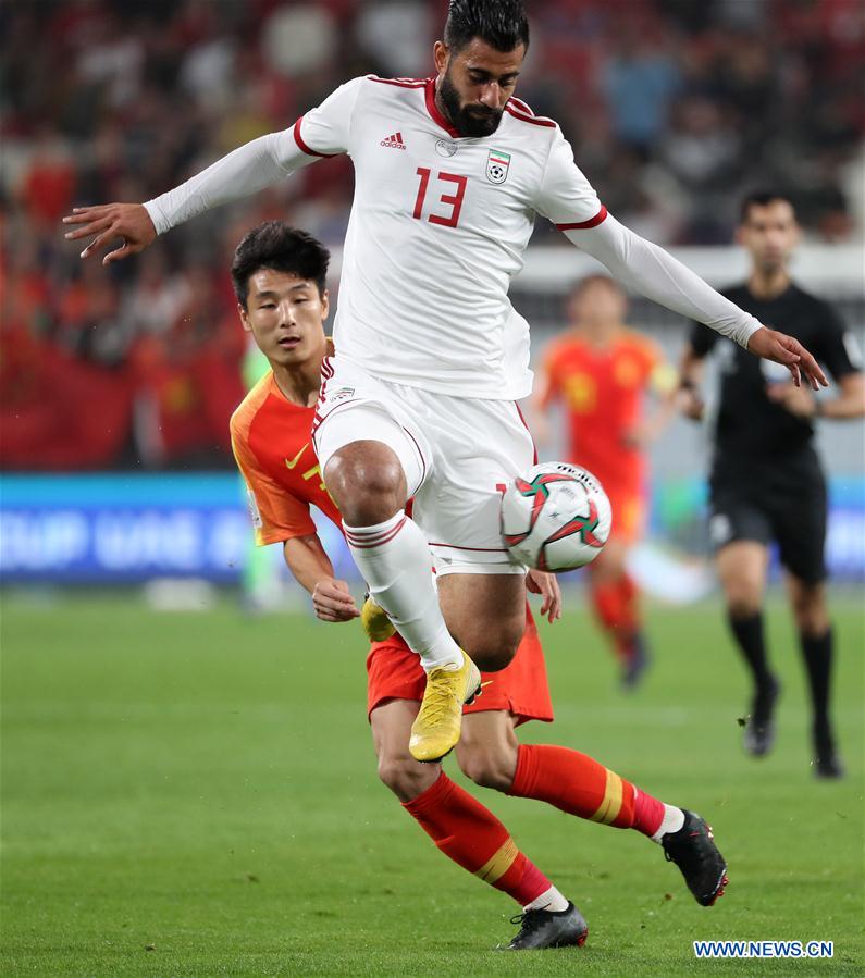 (SP)UAE-ABU DHABI-FOOTBALL-ASIAN CUP-CHINA-IRAN