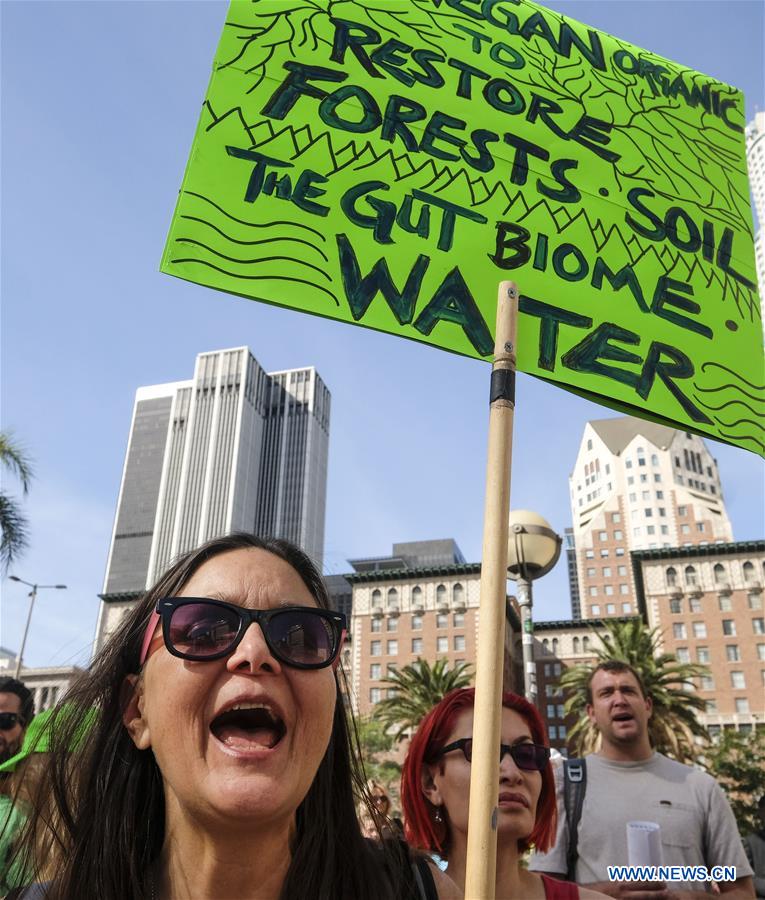 U.S.- LOS ANGELES-CLIMATE CHANGE PROTEST