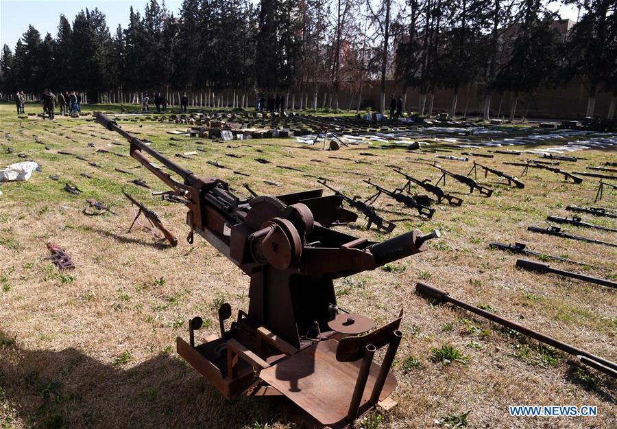 SYRIA-DAMASCUS-CONFISCATED-WEAPONS