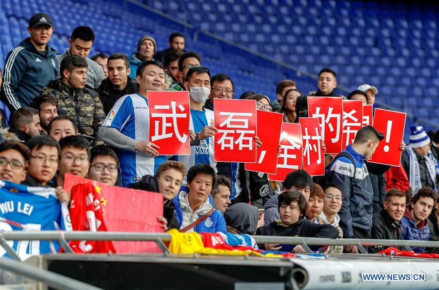 (SP)SPAIN-BARCELONA-SOCCER-ESPANYOL-WU LEI