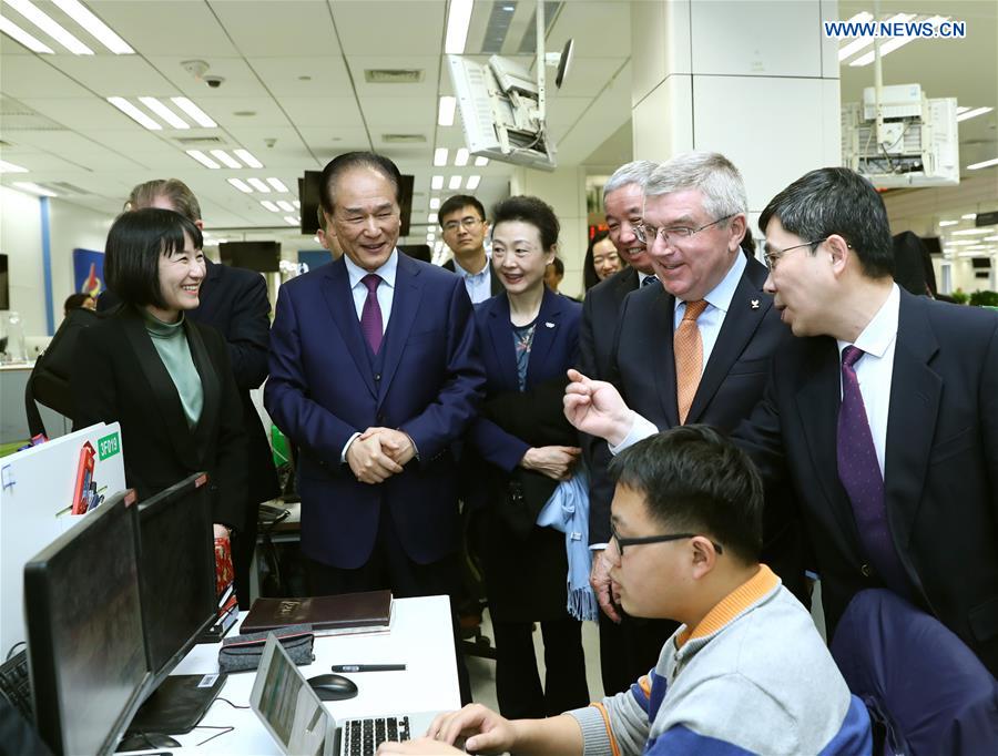 CHINA-BEIJING-CAI MINGZHAO-THOMAS BACH-MEETING (CN)