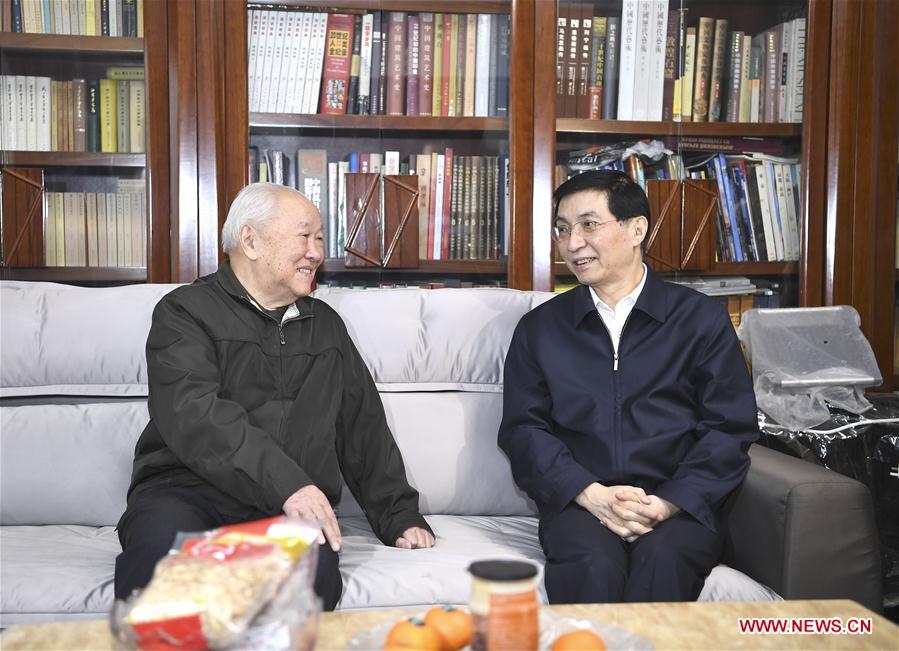 CHINA-BEIJING-WANG HUNING-ARTISTS AND SCIENTISTS-FESTIVE GREETINGS (CN)