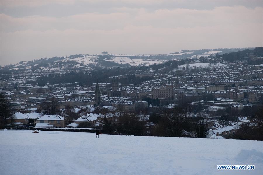 BRITAIN-BATH-SNOW