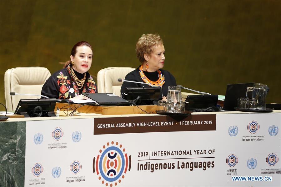 UN-GENERAL ASSEMBLY-INT'L YEAR OF INDIGENOUS LANGUAGES-LAUNCH