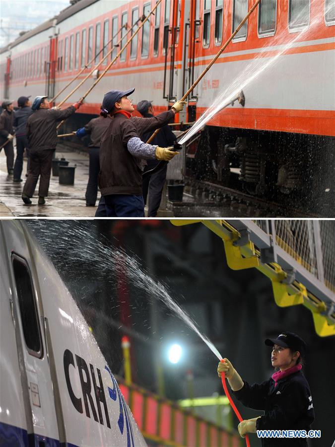 Xinhua Headlines: Moving China: The Spring Festival train journey now and then 