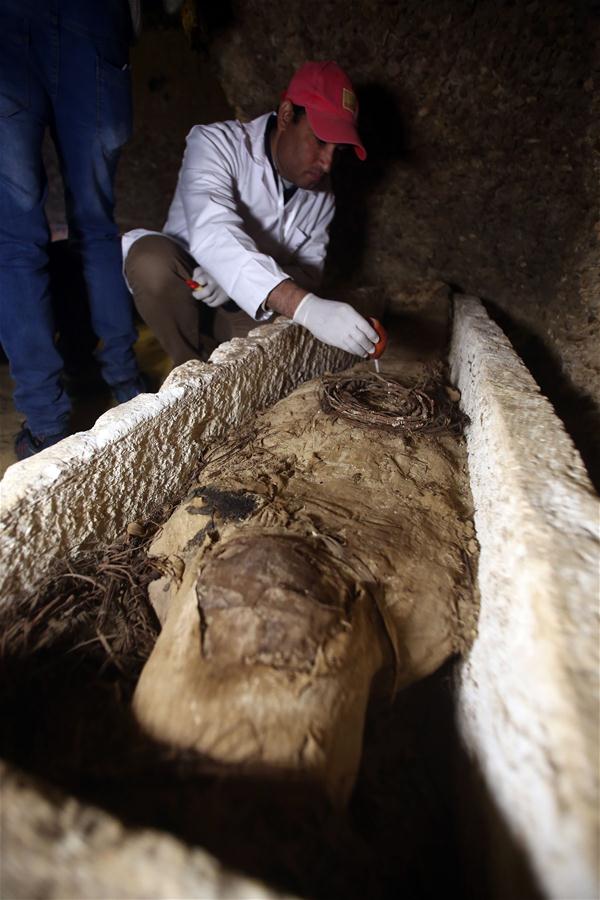 EGYPT-MINYA-ANCIENT TOMBS-EXCAVATION