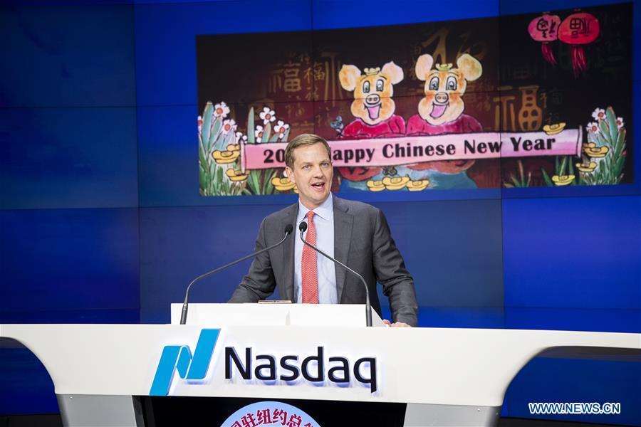 U.S.-NEW YORK-NASDAQ-CHINESE NEW YEAR-BELL RINGNING