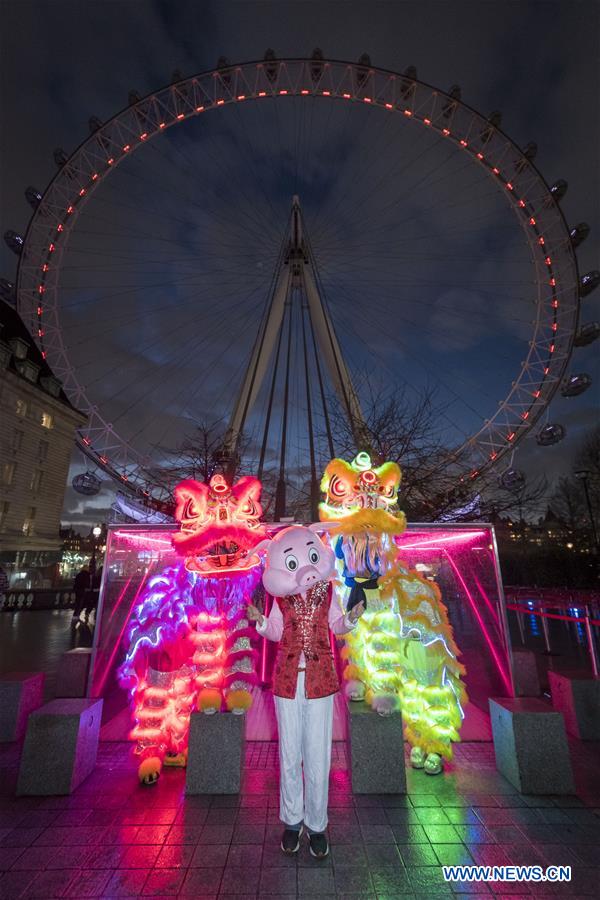 BRITAIN-LONDON-CHINESE NEW YEAR-LIGHTING UP CEREMONY