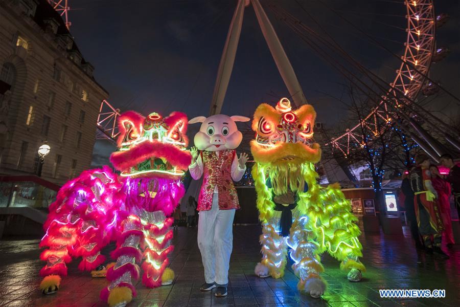 BRITAIN-LONDON-CHINESE NEW YEAR-LIGHTING UP CEREMONY