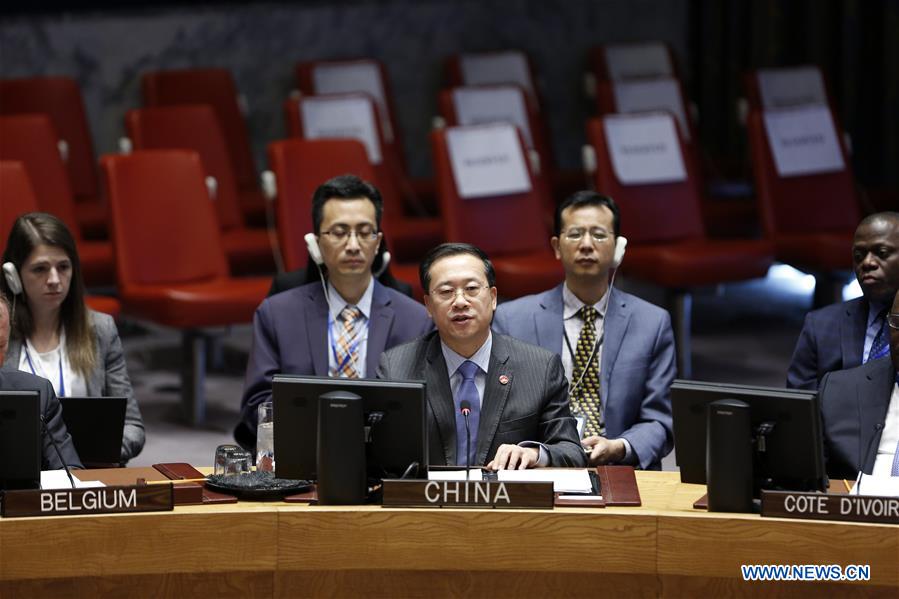 UN-SECURITY COUNCIL-CHINA-MA ZHAOXU-MEETING