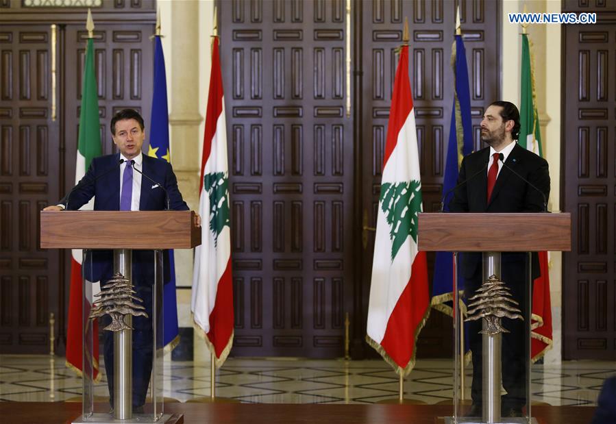 LEBANON-BEIRUT-ITALIAN PM-VISIT