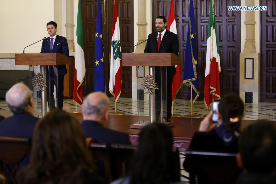 LEBANON-BEIRUT-ITALIAN PM-VISIT