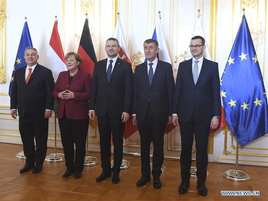 SLOVAKIA-BRATISLAVA-GERMANY-V4 COUNTRIES-PM-MEETING