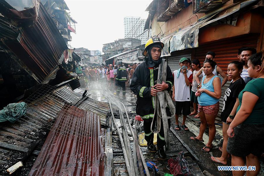 PHILIPPINES-QUEZON CITY-SLUM AREA FIRE
