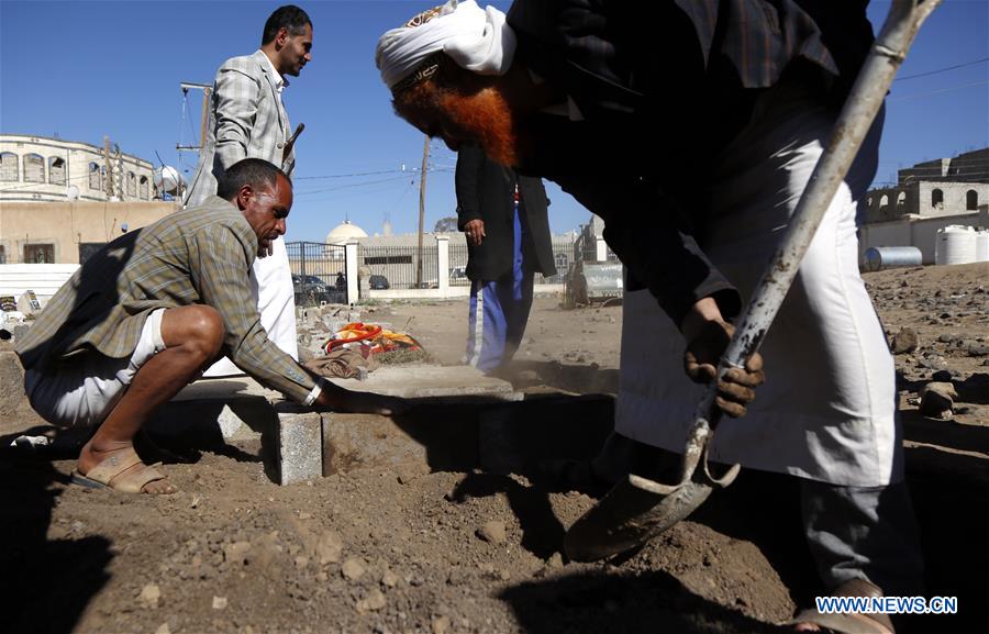 YEMEN-SANAA-CONJOINED TWINS-BURIAL