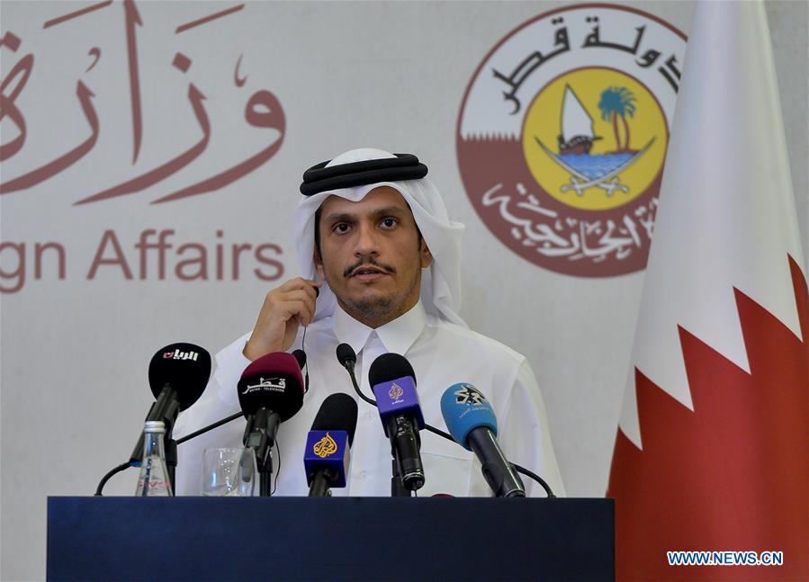 QATAR-DOHA-FM-FRANCE-FM-PRESS CONFERENCE