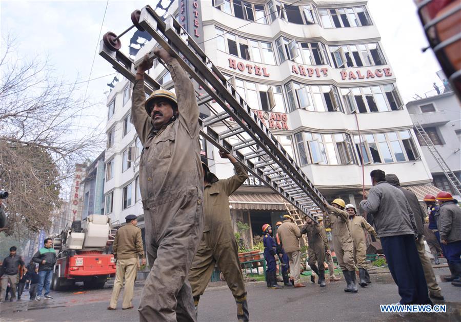 INDIA-NEW DELHI-HOTEL-FIRE