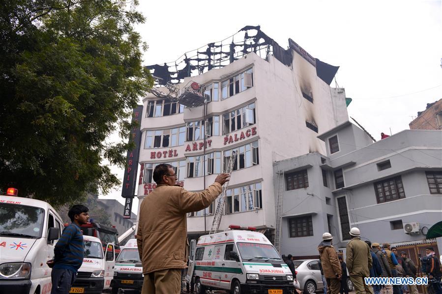 INDIA-NEW DELHI-HOTEL-FIRE