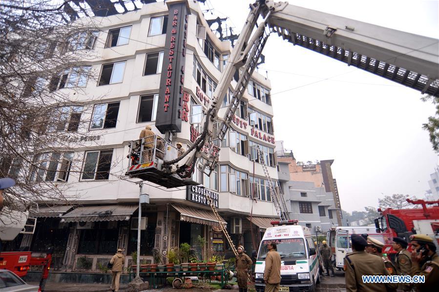 INDIA-NEW DELHI-HOTEL-FIRE