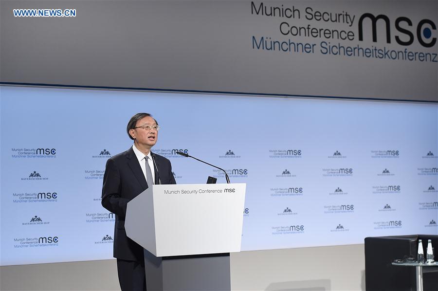 GERMANY-MUNICH-MUNICH SECURITY CONFERENCE-CHINA-YANG JIECHI-KEYNOTE SPEECH
