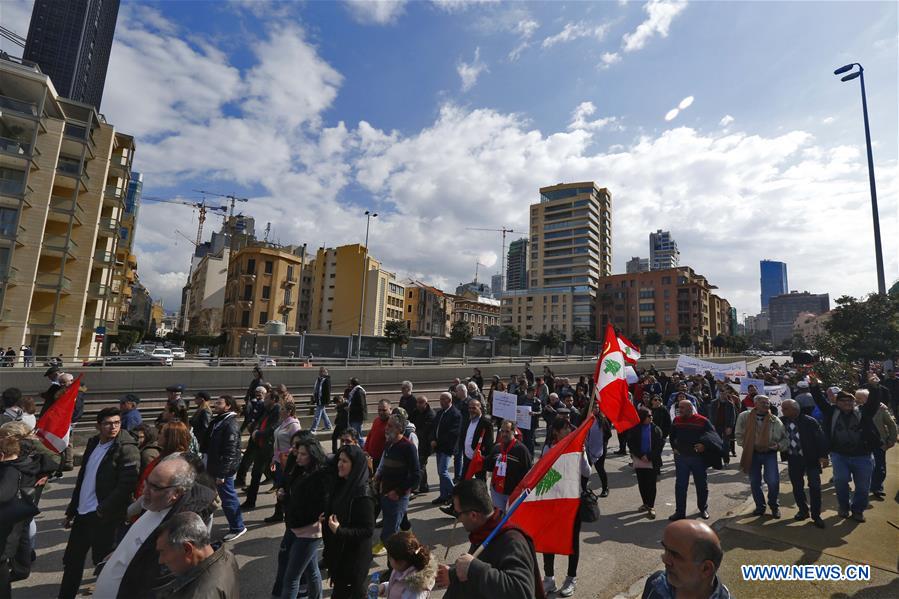 LEBANON-BEIRUT-NEW GOVERNMENT-PROTEST