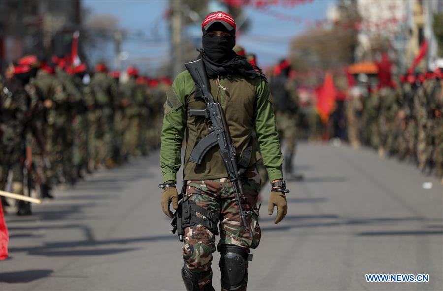 MIDEAST-GAZA-MILITARY-MARCH