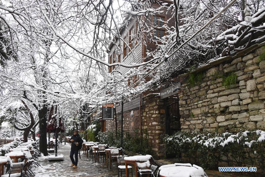 TURKEY-ISTANBUL-SNOW-SCENERY