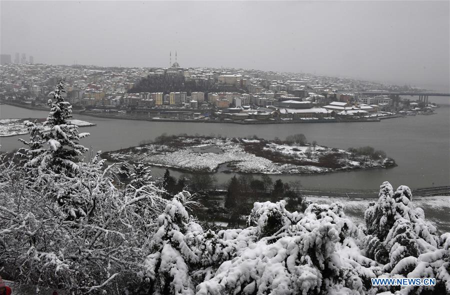 TURKEY-ISTANBUL-SNOW-SCENERY