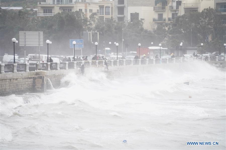 MALTA-ST. PAUL'S BAY-BAD WEATHER-FISH