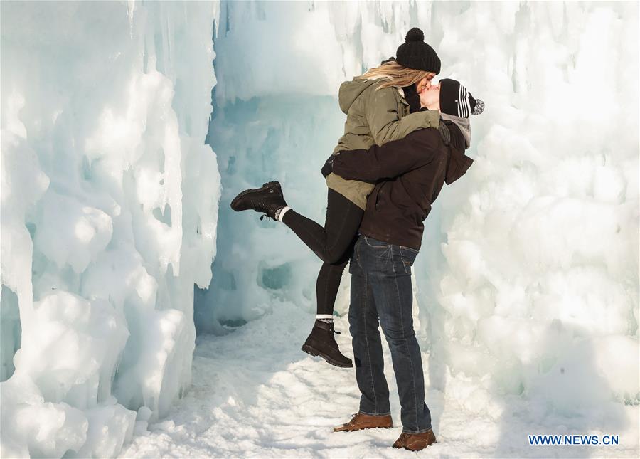 U.S.-WISCONSIN-LAKE GENEVA-ICE CASTLE