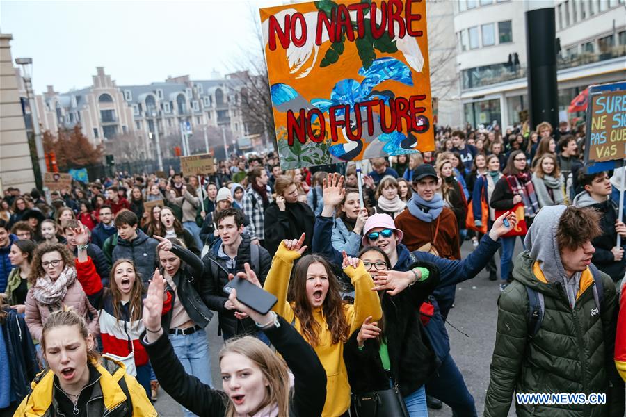 BELGIUM-BRUSSELS-STUDENTS-MARCH-CLIMATE