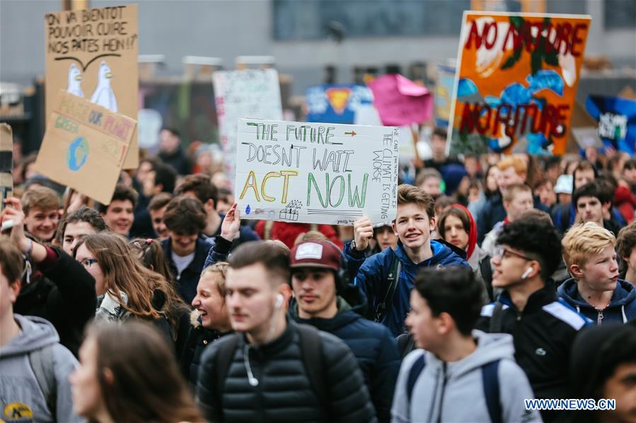 BELGIUM-BRUSSELS-STUDENTS-MARCH-CLIMATE