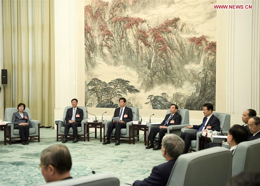 (TWO SESSIONS)CHINA-BEIJING-LI ZHANSHU-NPC-CHAIRPERSONS' MEETING (CN)