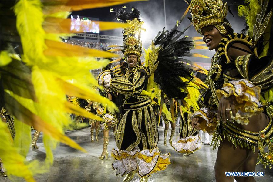 In pics: parades of Rio Carnival 2019 at Sambadrome in Brazil - Xinhua
