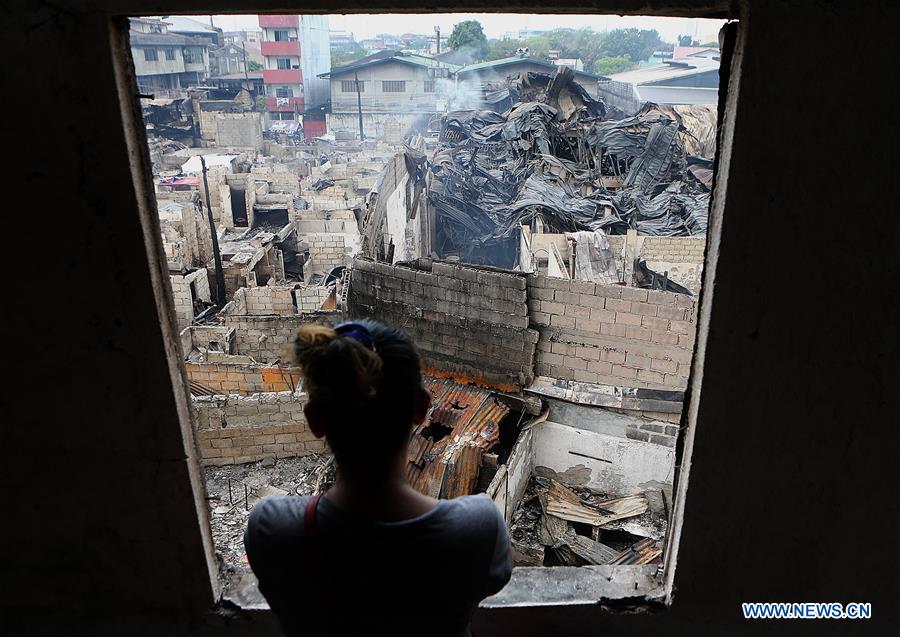 PHILIPPINES-QUEZON CITY-RESIDENTIAL FIRE-AFTERMATH