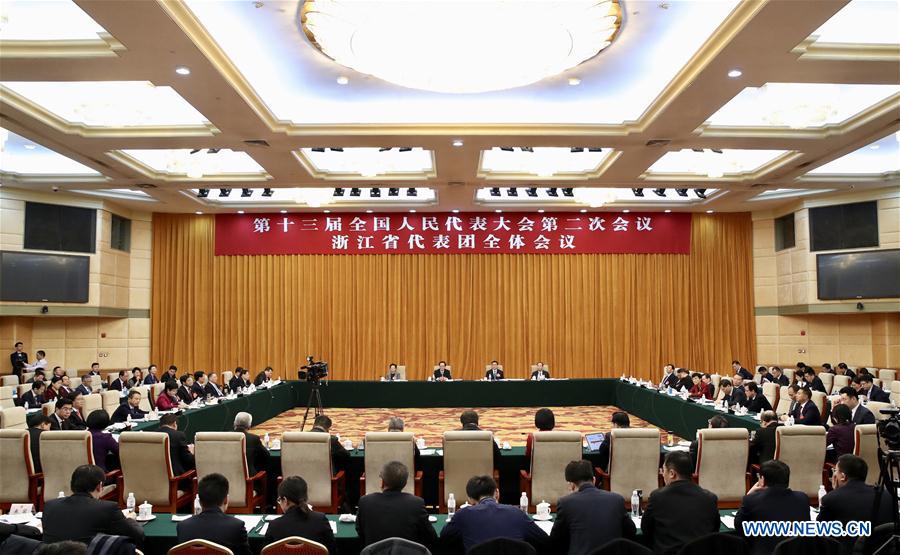 (TWO SESSIONS)CHINA-BEIJING-NPC-ZHEJIANG DELEGATION-PLENARY MEETING (CN)