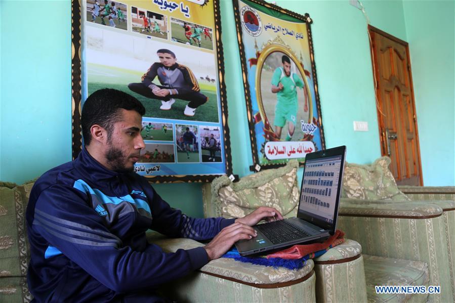 PALESTINE-GAZA-WOUNDED FOOTBALL PLAYER