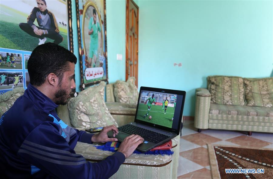 PALESTINE-GAZA-WOUNDED FOOTBALL PLAYER