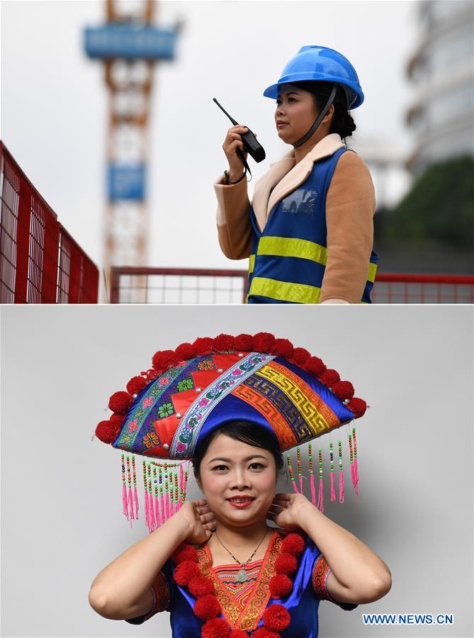 CHINA-NANNING-FEMALE CONSTRUCTION WORKERS-DRESS (CN)