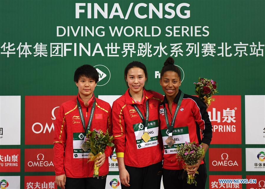 (SP)CHINA-BEIJING-DIVING-FINA WORLD SERIES-WOMEN'S 3M SPRINGBOARD