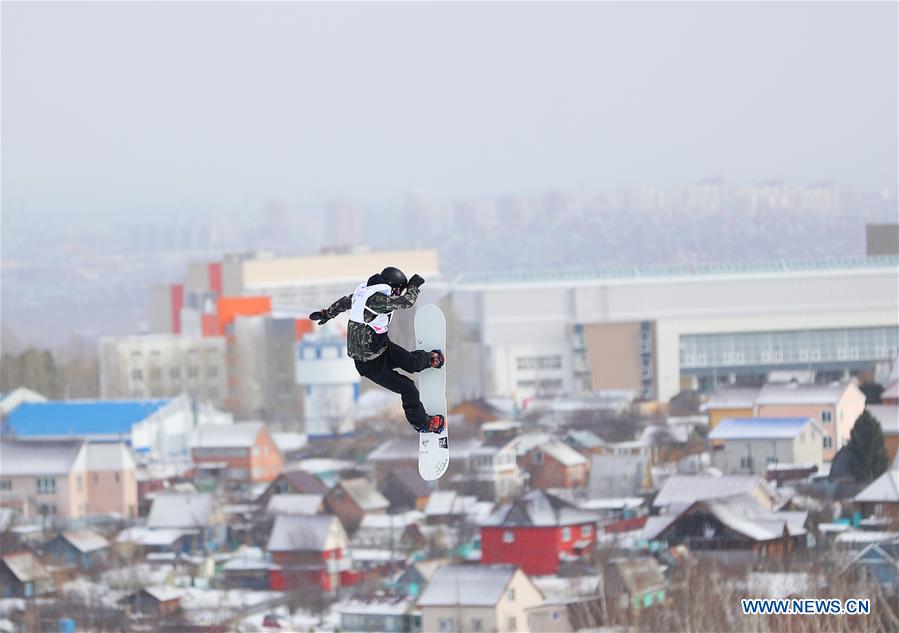 (SP)RUSSIA-KRASNOYARSK-SNOWBOARD-29TH WINTER UNIVERSIADE-MEN'S SLOPESTYLE QUALIFICATION