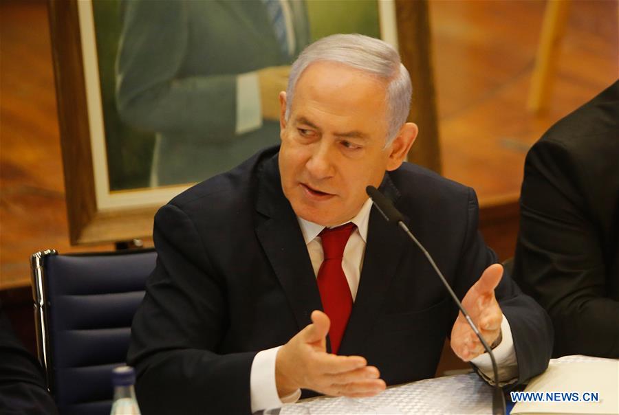 MIDEAST-JERUSALEM-NETANYAHU-LIKUD PARTY MEETING