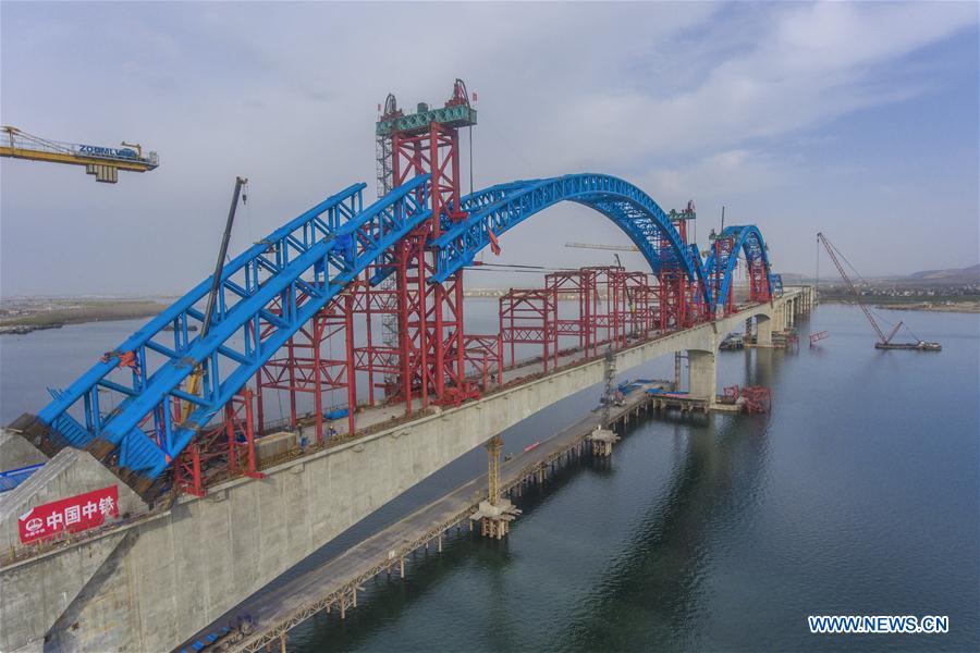 CHINA-HUBEI-HIGH-SPEED RAILWAY-BRIDGE-CONSTRUCTION (CN)