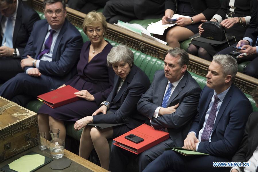 BRITAIN-LONDON-NO-DEAL BREXIT-MPS-REJECTION