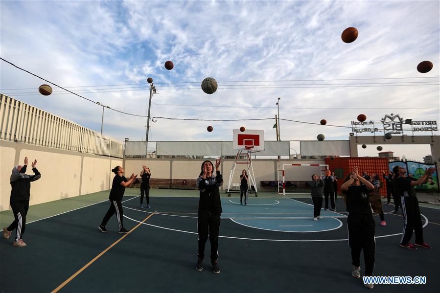 (SP)MIDEAST-GAZA-BASKETBALL-BASKETBALL ACADEMY