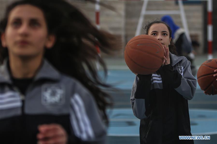 (SP)MIDEAST-GAZA-BASKETBALL-BASKETBALL ACADEMY