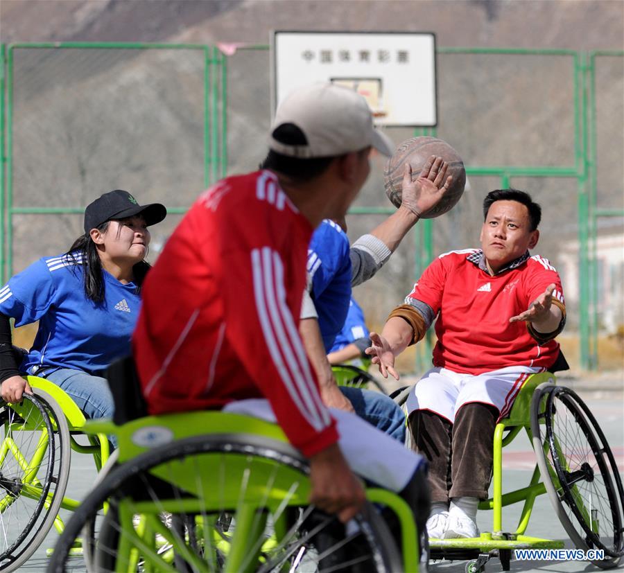 (InTibet) CHINA-TIBET-WHEELCHAIR BASKETBALL TEAM (CN)