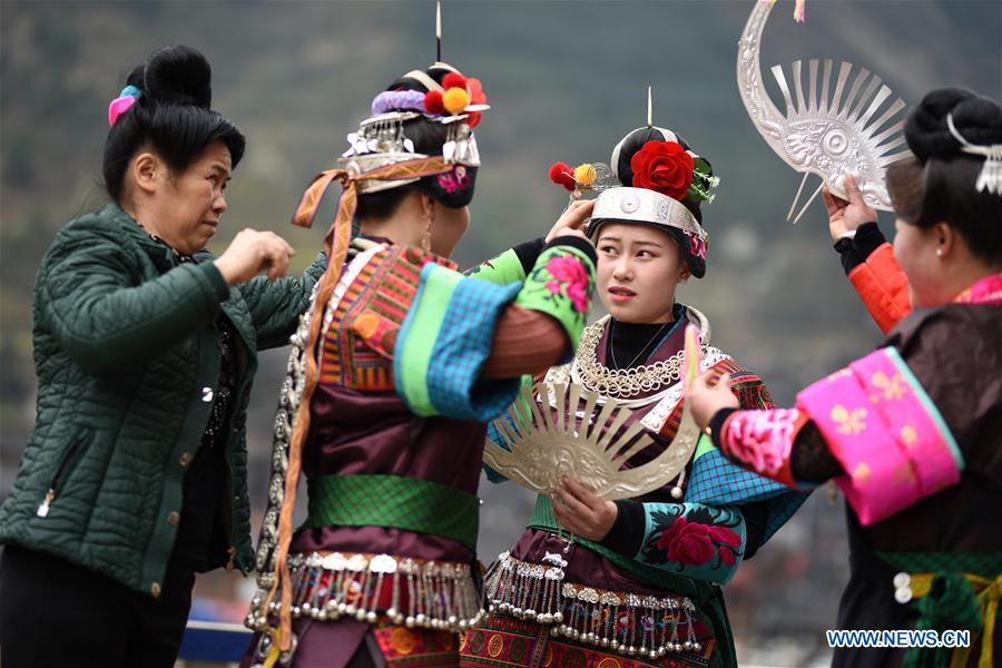 CHINA-GUIZHOU-ETHNIC MIAO-FANGU FESTIVAL-DRUMMING CELEBRATION(CN)