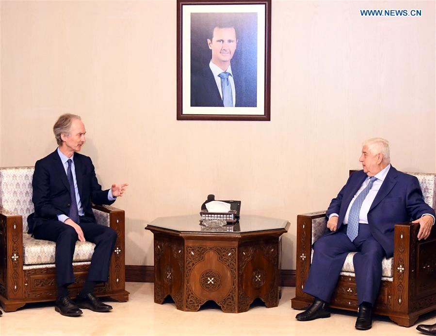 SYRIA-DAMASCUS-FM-UN-ENVOY-MEETING