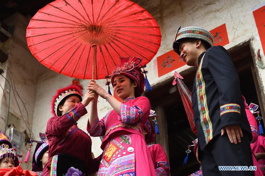 #CHINA-GUANGXI-LUOCHENG-MULAO ETHNIC GROUP-TRADITIONAL WEDDING (CN)
